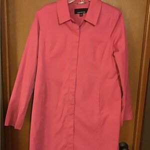 Jones New York Pink Button-Up Women's Coat M